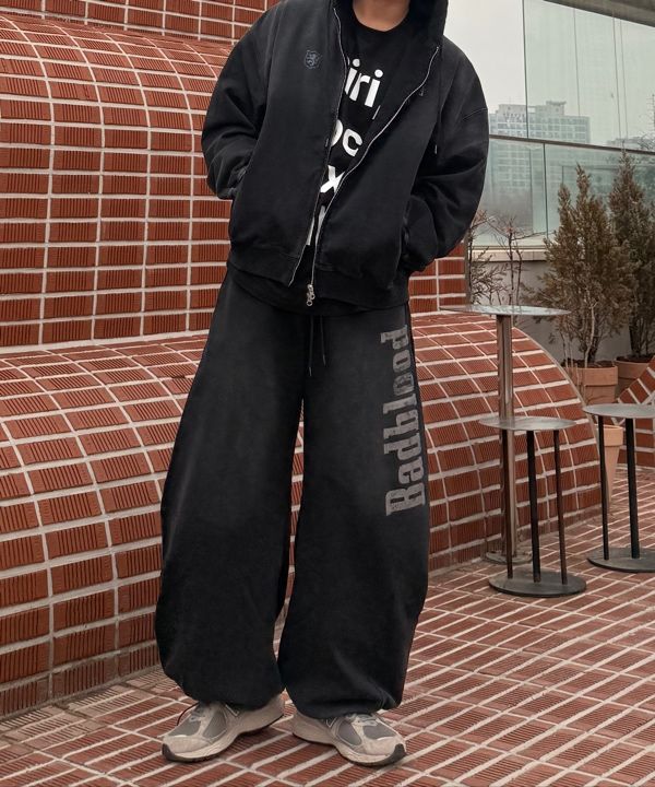 MUSINSA | BADBLOOD Sun Faded 2 Jogger - Black