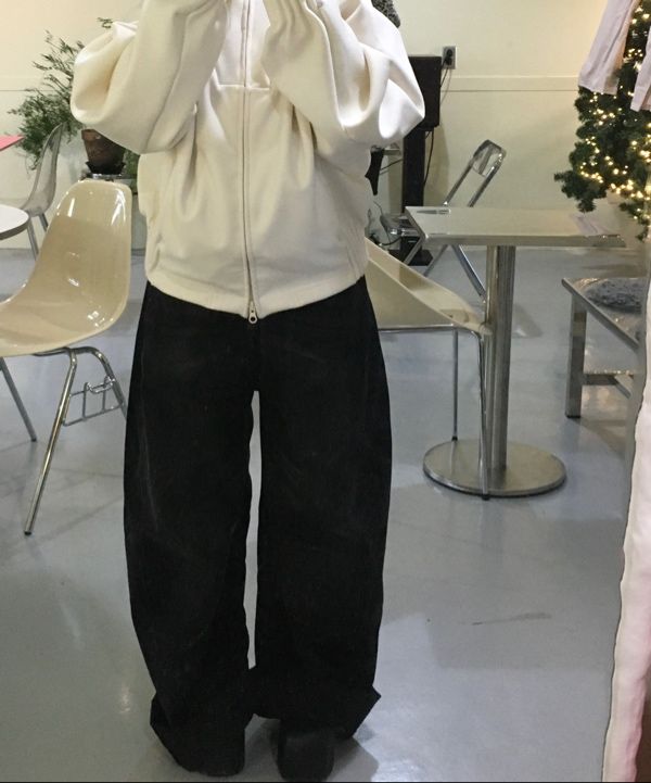 【BADBLOOD】Charlie Washed Leather Barrel Pants - Khaki Bl Badblood Charlie Washed Leather Barrel Pants Khaki Black