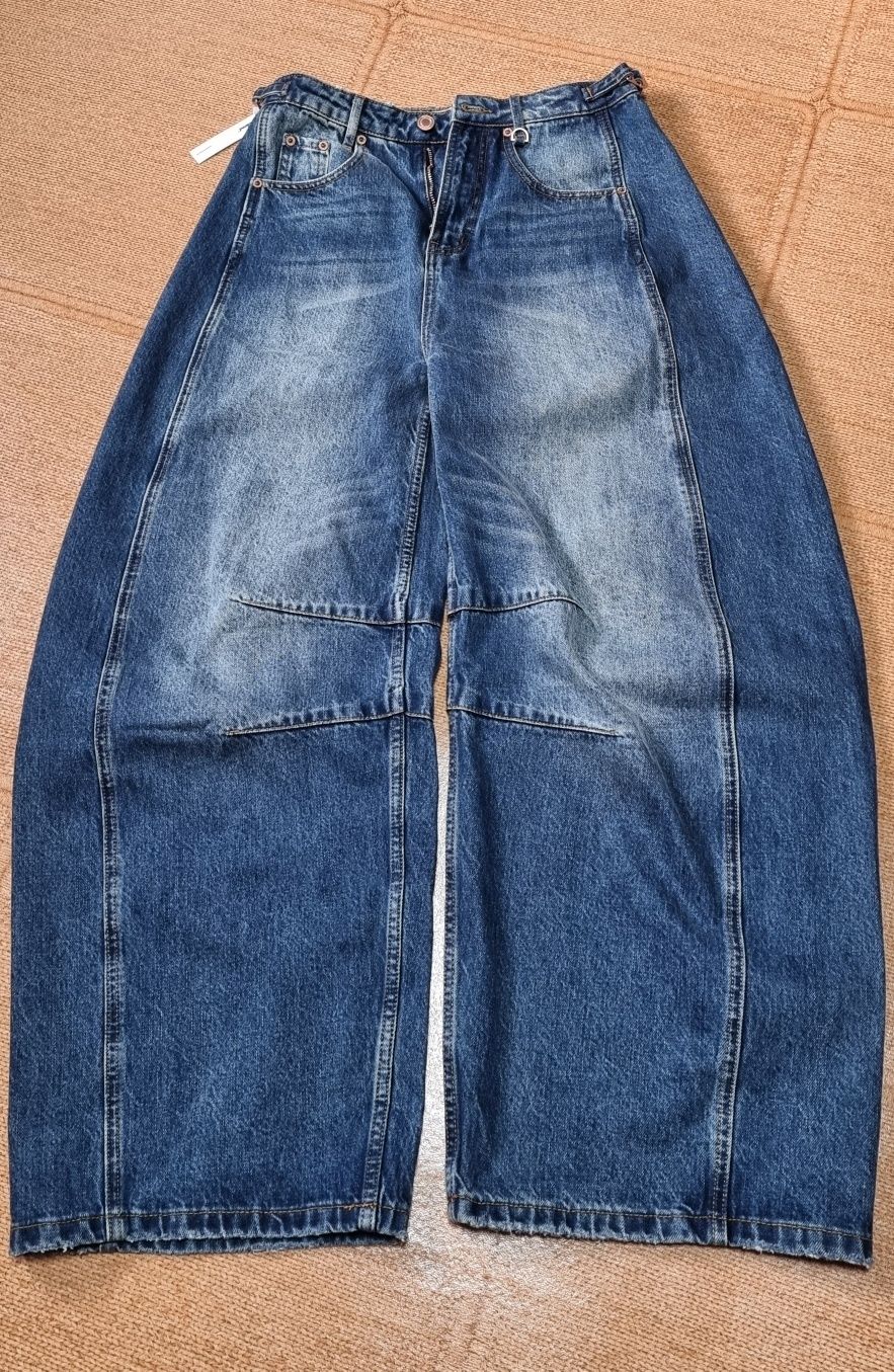 男女共用★BADBLOOD★Charlie Barrel Jean バレルデニムジーンズ BADBLOOD ワイドレッグ ジーンズ Charlie Barrel Jeans｜MIRISE