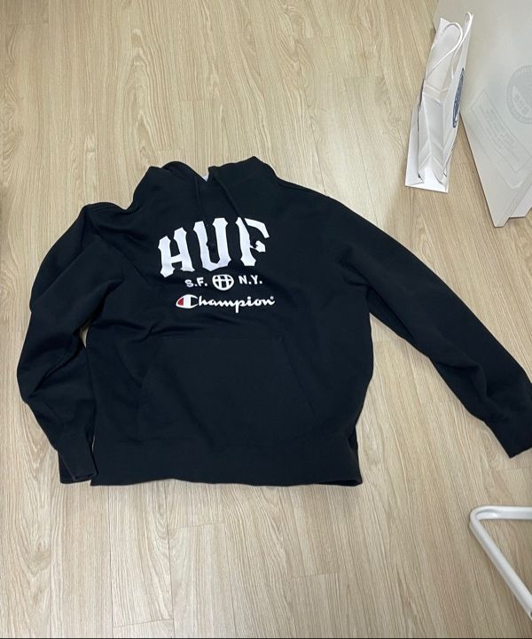 MUSINSA公式 | HUF HUF x CHAMPION SWEAT HOODIE [BLACK]
