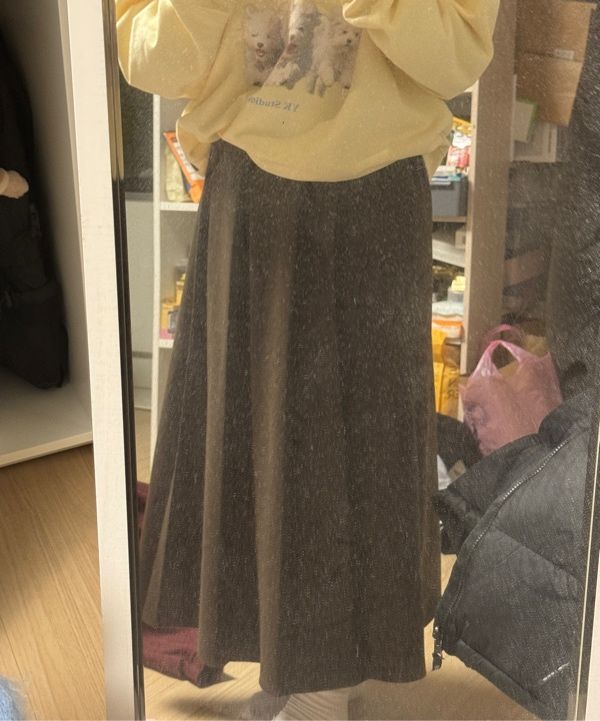 スカート Classic Suede Plaid Pleated Midi Skirt Brown il_1080xN.4398498542_bmhy.jpg