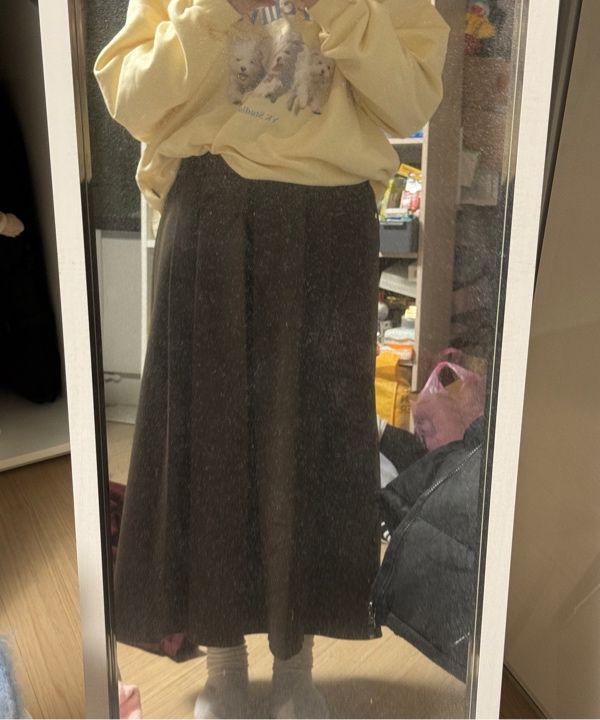 Tシャツ・カットソー placestudio Classic Suede Plaid Pleated Midi Skirt Brown 24F MUSINSA | PLACE STUDIO Classic Suede Plaid Pleated Midi