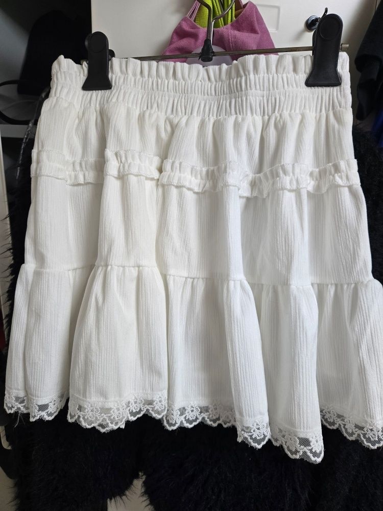 ★ SETUP-EXE★ FRILL CANCAN SKIRT WHITE 25SPRING029EXE CAN CAN FRILL MINI SKIRT / BLACK - SIS A | 60% - Asian