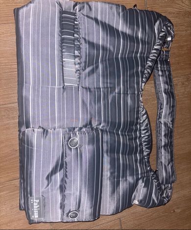 MUSINSA | PAHISUM Stripe Pocket Crossbody Bag_Gray