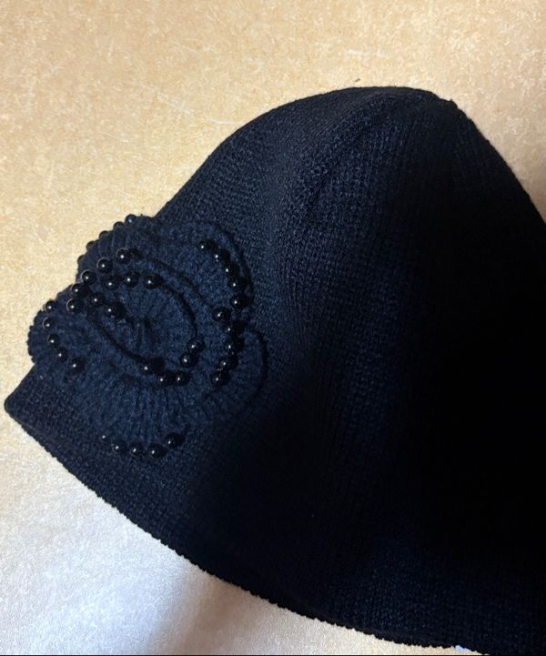 MUSINSA公式 | SETUPEXE PEARL CORSAGE BEANIE / BLACK