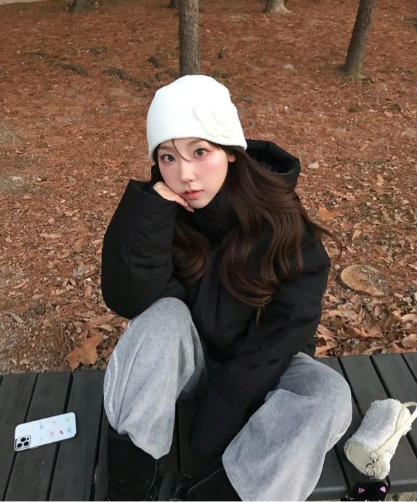 MUSINSA公式 | SETUPEXE PEARL CORSAGE BEANIE / IVORY