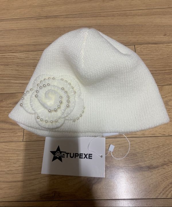 帽子 SETUPEXE PEARL CORSAGE BEANIE MUSINSA公式 | SETUPEXE PEARL