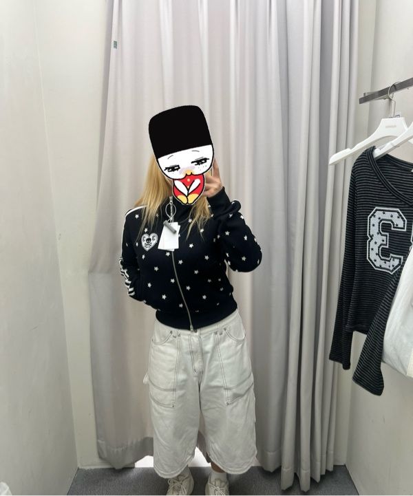 MUSINSA公式 | SETUPEXE STAR SPORTY ZIP-UP / BLACK