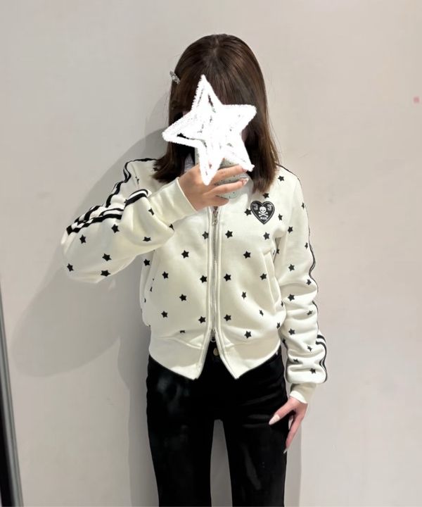 MUSINSA公式 | SETUPEXE STAR SPORTY ZIP-UP / WHITE