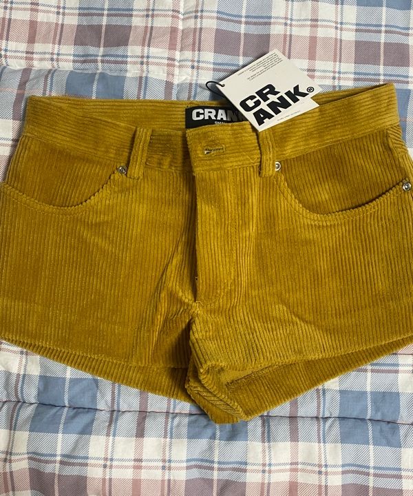 ★CRANK★CORDUROY MICRO SHORTS_MUSTARD★正規品/韓国直送料込 CORDUROY MICRO SHORTS_MUSTARD - 크랭크 CRANK