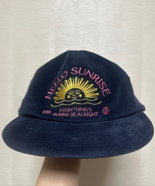キャップ Hello Sunrise Corduroy Arch Logo 6Panel CapBeige Blue HS44C MUSINSA | HELLO SUNRISE Corduroy Arch Logo 6Panel Cap_Beige