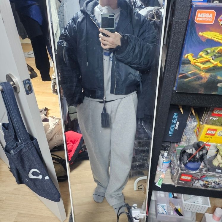 MUSINSA公式 | EASY NO EASY ディストロイドシャーリングフードMA-1