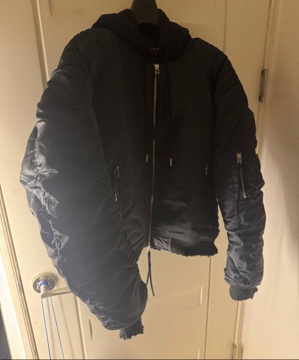 MUSINSA公式 | EASY NO EASY ディストロイドシャーリングフードMA-1