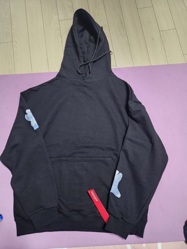 MUSINSA | GRAVER [UNISEX]Multi Bear Smile Hoodie_Black