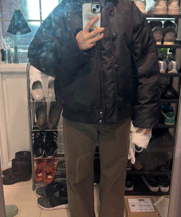 MUSINSA公式 | PARTIMENTO 1950 N2B Military Short Parka Black