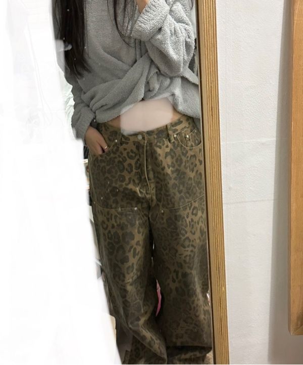 ●MIDNIGHT MOVE● leopard pants brown 24wi37 MUSINSA | MIDNIGHT MOVE leopard pants [brown]