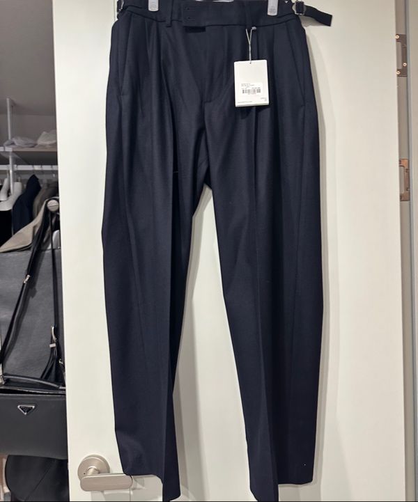 MUSINSA | ANOTHER OFFICE Santiago Mild Slacks (Navy)