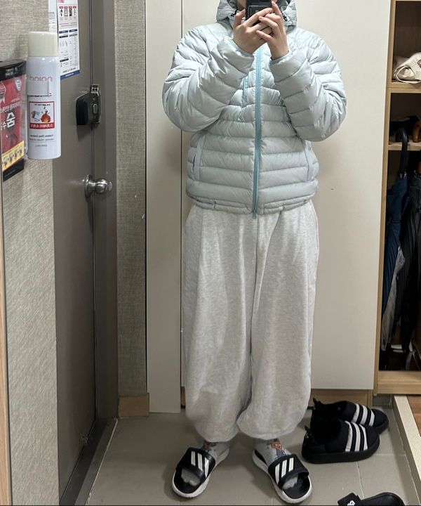 MUSINSA公式 | LETTERCOMO Surf Wind Light Padding Sky Blue