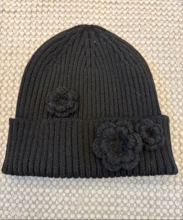 MUSINSA公式 | SINOON Flower Beanie (Black)