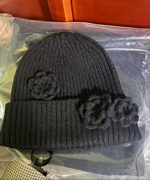 MUSINSA公式 | SINOON Flower Beanie (Black)