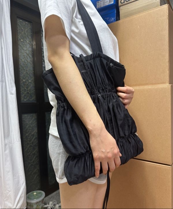 エコバッグ COVERNAT Clover Heart Shirring Ribbon Eco Bag 5JH468 MUSINSA | COVERNAT WOMAN Clover Heart Shirring Ribbon Eco