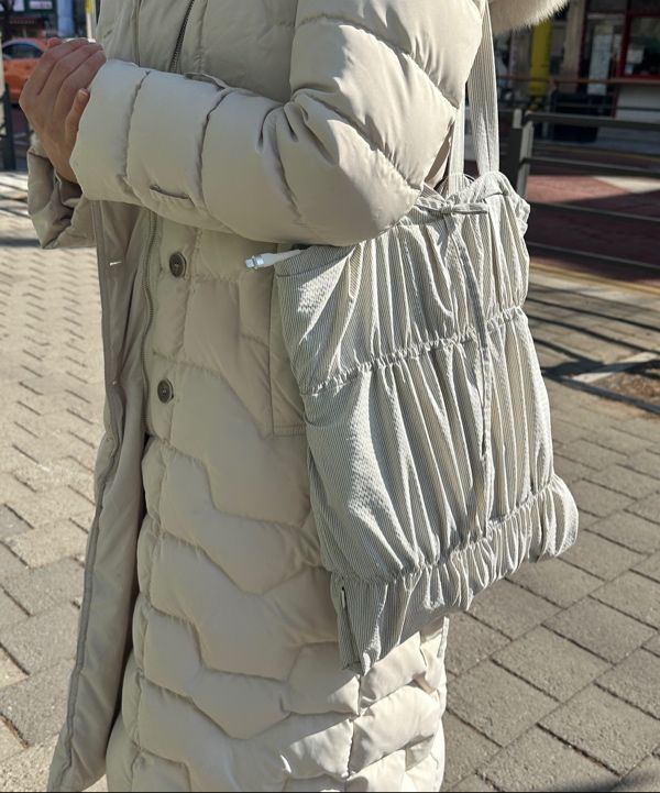エコバッグ COVERNAT Clover Heart Shirring Ribbon Eco Bag 5JH468 MUSINSA | COVERNAT WOMAN Clover Heart Shirring Ribbon Eco