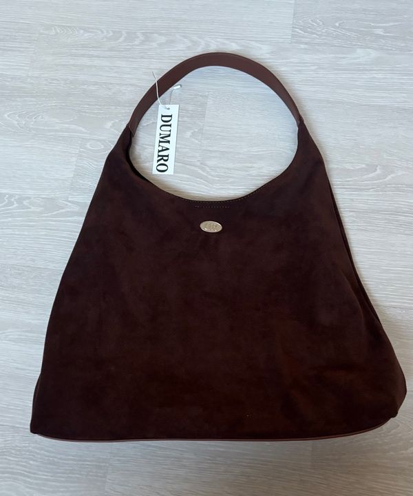 MUSINSA | DUMARO Merci Suede Shoulder Bag / Black