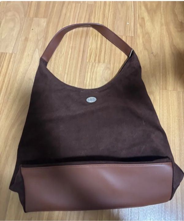 ★dumaro★ Merci Suede Shoulder Bag Dark Brown MUSINSA | DUMARO Merci Suede Shoulder Bag / Dark Brown