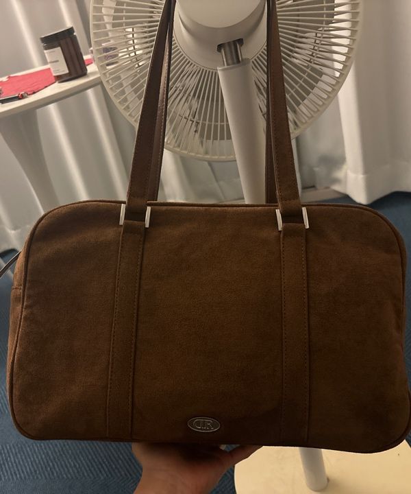 MUSINSA | DUMARO Journey Big Shoulder Bag / Suede Brown