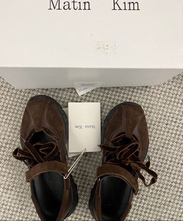 MUSINSA | MATIN KIM SUEDE BALLET SNEAKERS IN GREY