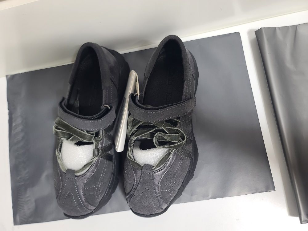 MUSINSA | MATIN KIM SUEDE BALLET SNEAKERS IN GREY