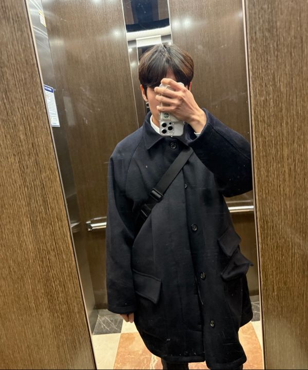 havehad City Wool Half Coat ハーフコート　ネイビー MUSINSA公式 | Havehad City Wool Half Coat (Navy)