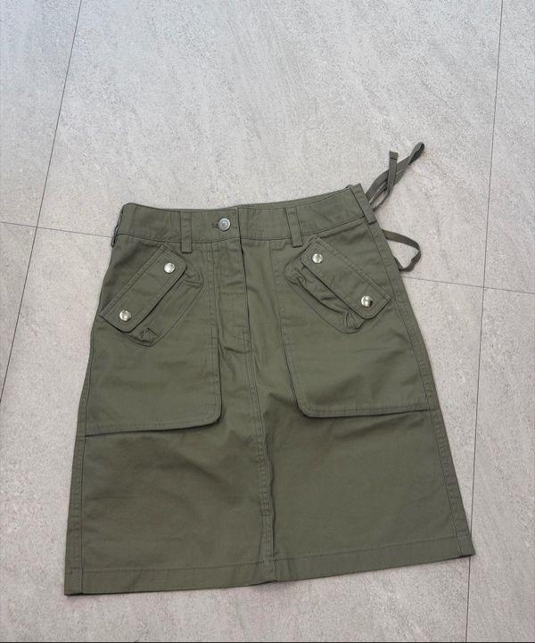 MUSINSA | MUSINSA STANDARD WOMAN Womens Cargo Knee Length Skirt [Sage]
