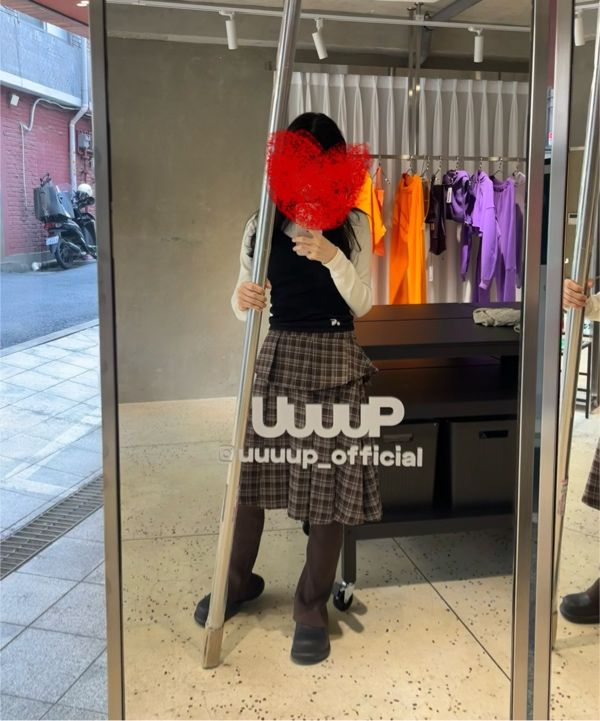 MUSINSA公式 | UGLYSHADOW TULIP MIDI SKIRT(CHARCOAL)