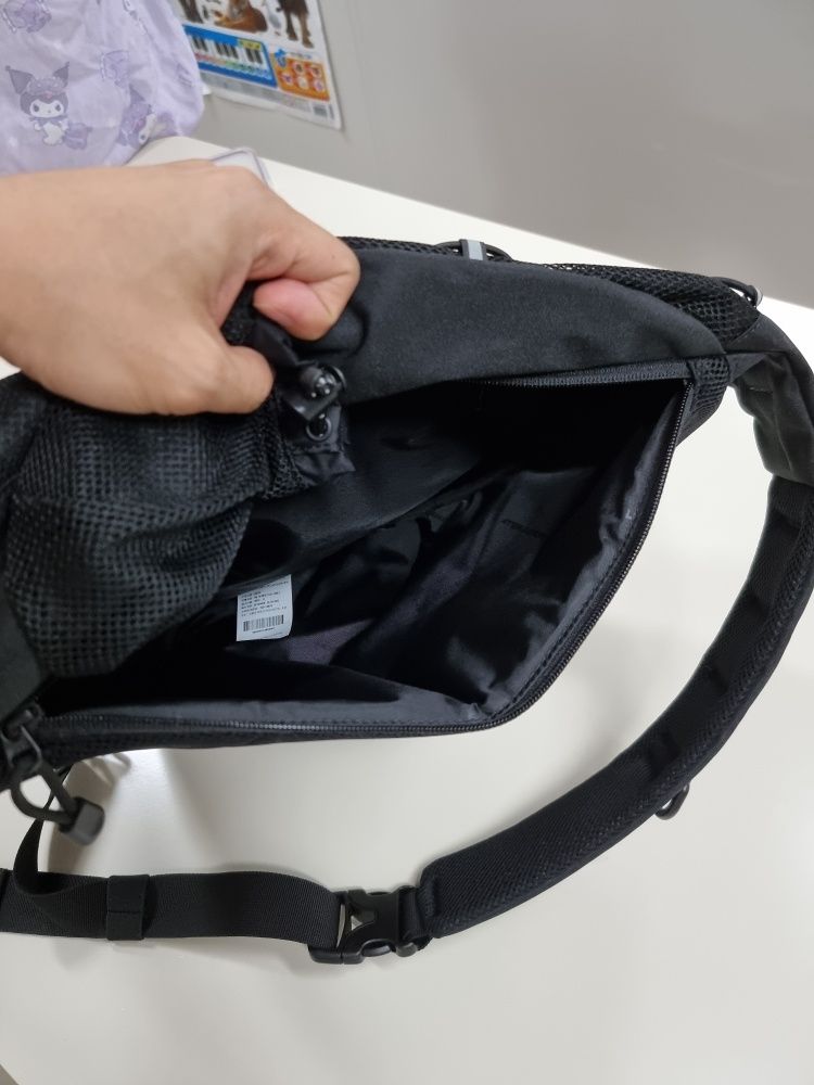 MUSINSA | WACKY WILLY [25SS] Mesh String Utility Bag Black