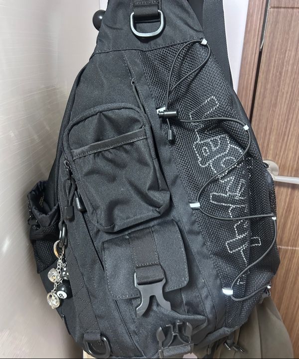 MUSINSA | WACKY WILLY [25SS] Mesh String Utility Bag Black