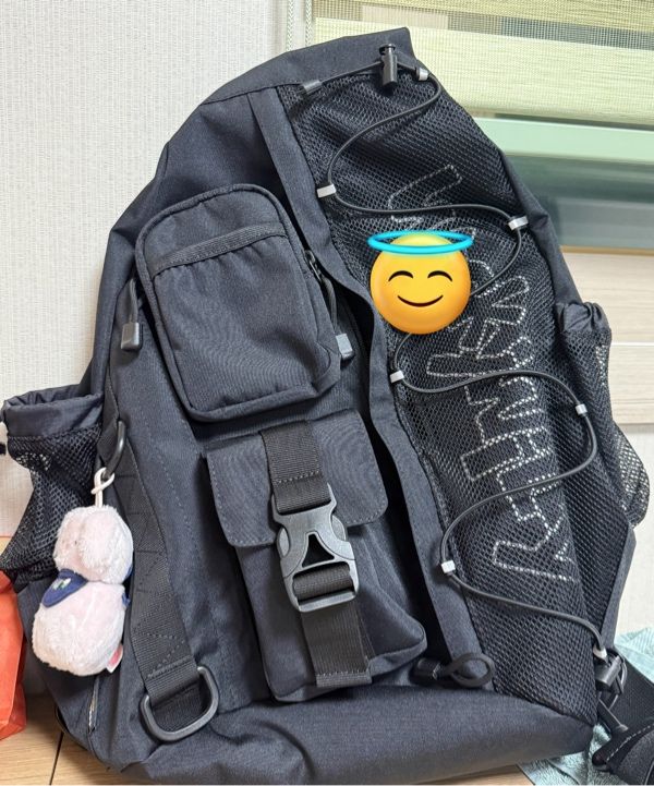 MUSINSA | WACKY WILLY [25SS] Mesh String Utility Bag Black