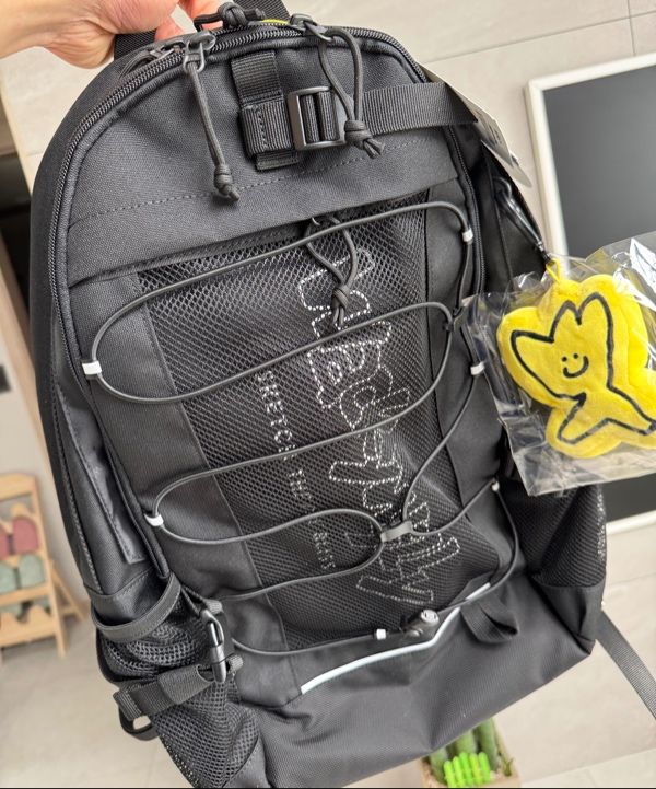 MUSINSA公式 | WACKY WILLY [25SS] Mesh String Backpack Black