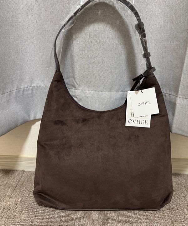 MUSINSA | OVHEE Flume Suede Hobo Bag (3 colors)