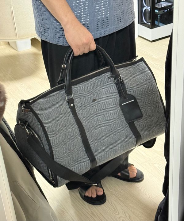 MUSINSA公式 | DBERNO キャンバスコンビフルオープンボストンバッグ