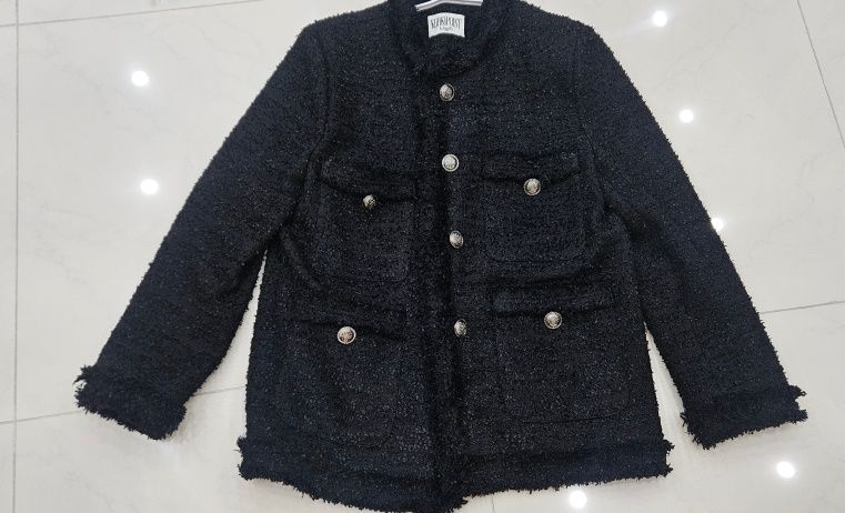 MUSINSA公式 | KHAKIPOINT Antique Tweed Jacket (black)