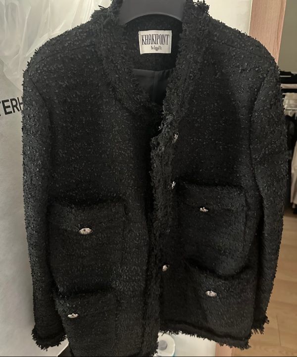 MUSINSA公式 | KHAKIPOINT Antique Tweed Jacket (black)