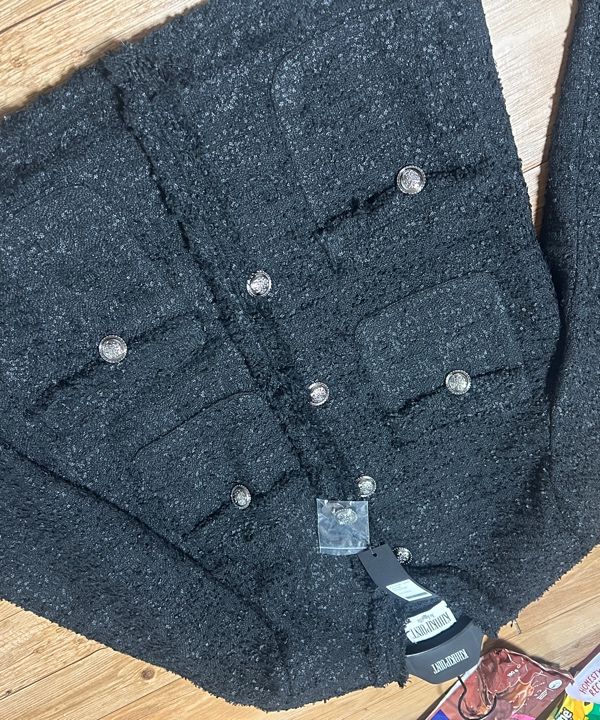 MUSINSA公式 | KHAKIPOINT Antique Tweed Jacket (black)