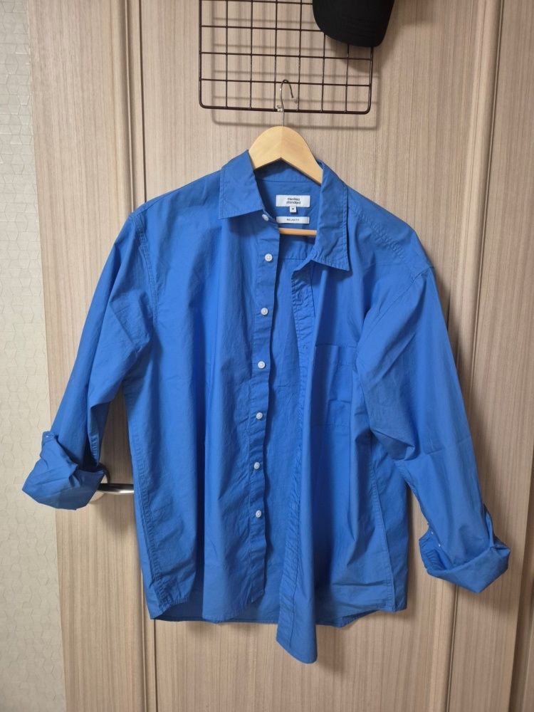 ★MUSINSA STANDARD★ Relaxed Washed Poplin Shirt Dusty Blue MUSINSA | MUSINSA STANDARD Relaxed Washed Poplin Shirt