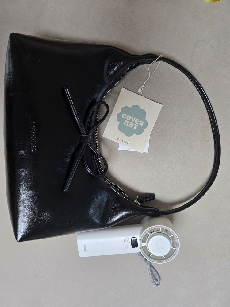 [COVERNAT]★韓国人気★CLOVERHEART RIBBON TOTE BAG COVERNAT Clover Heart Ribbon Tote Bag 5JH474 (COVERNAT
