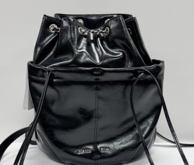 MUSINSA | MATIN KIM DRAW STRING RIBBON BACK PACK IN BLACK