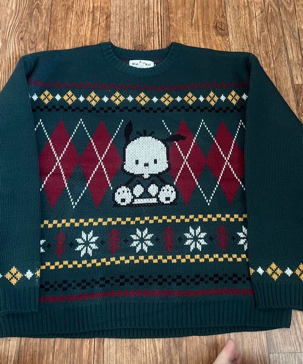 さらに100円引き◆WAI KEI◆Pochacco Argyle Knit MUSINSA | WAI KEI Pochaco Argyle Knit Red