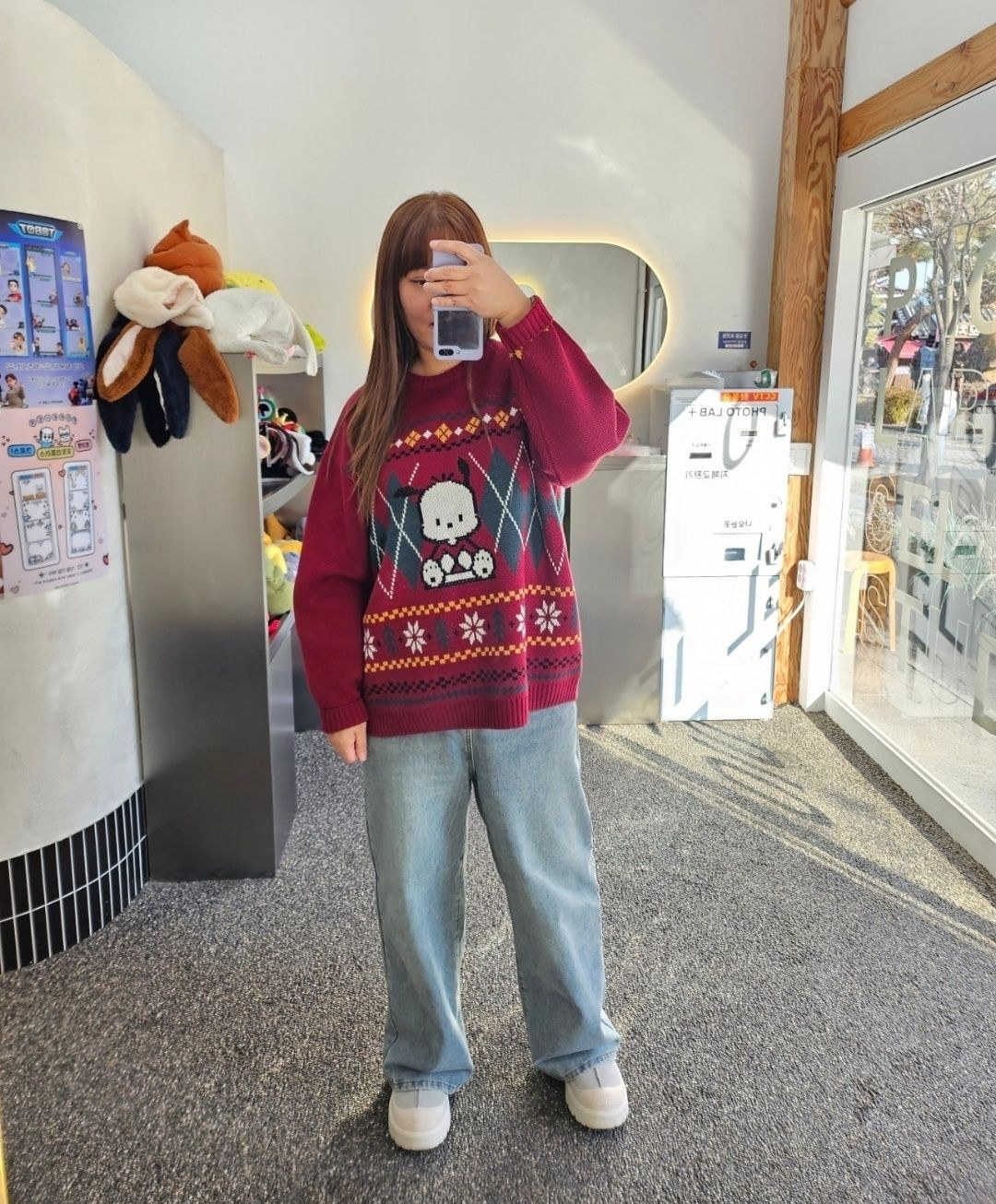さらに100円引き◆WAI KEI◆Pochacco Argyle Knit MUSINSA | WAI KEI Pochaco Argyle Knit Red