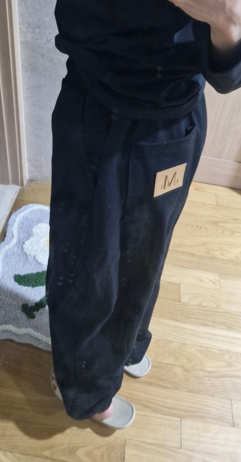 MUSINSA公式 | MUCENT Rash Metal Logo Jogger Sweat Wide Pants