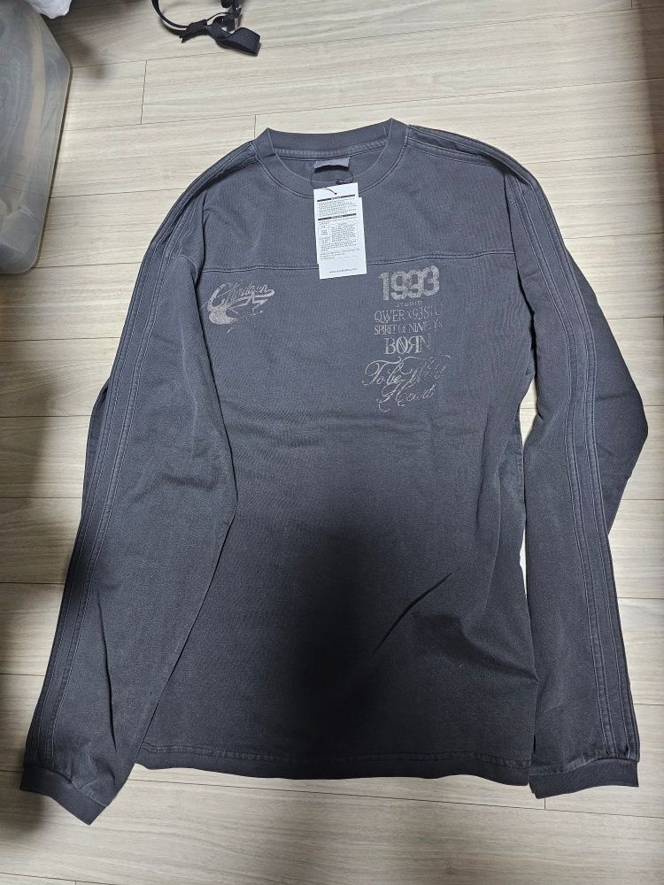 MUSINSA | 1993STUDIO [CHODAN] Pigment Track Long Sleeve_Charcoal